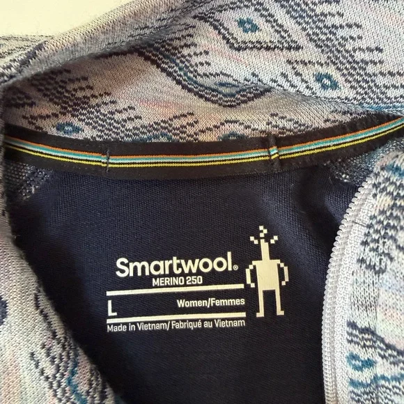 Smartwool Navy and Gray Long Sleeve Women's Top. Excellent Condition - Picture 5 of 11